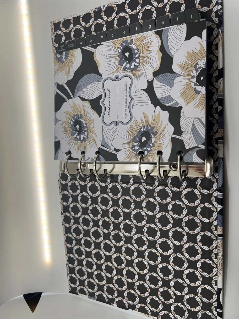 Vera Bradley Retired Camellia Floral Binder Address Book